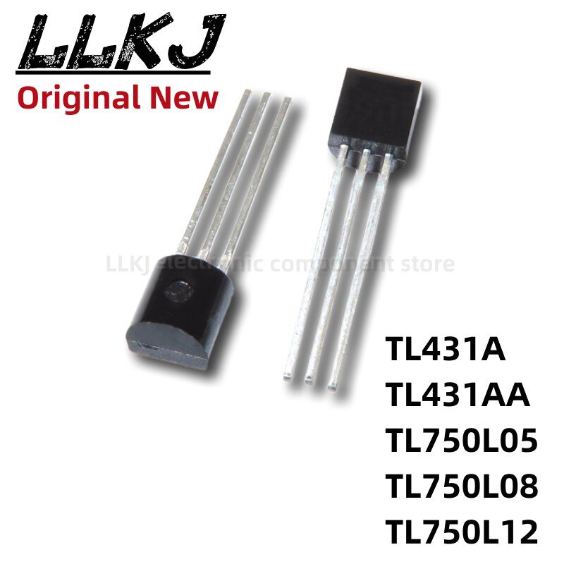 Transistor TO92, TL750L05CLPR, TL750L08CLP, TL750L12CLP, TL431A, 431AA, 1pc