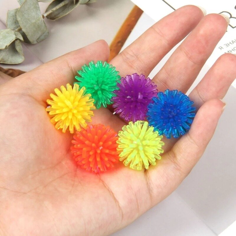 6pcs Spiky Ball Fidget Toy Small Size For Kids Children Autism Sensory ADHD Anxiety Relief Juguete Antiestres Exercise Grip Ball