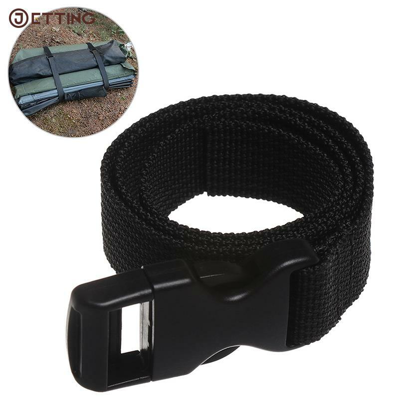 Sangle de ceinture en nylon durable avec structure à came, kits de voyage, outil de camping en plein air, bagages, noir, 0.5-3m