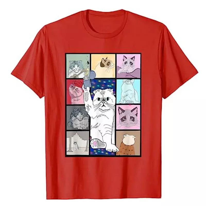 Camiseta con estampado de Karma Is A Cat para mujer, ropa divertida para amantes del gatito, Tops, trajes de concierto de música, moda para mujer, Idea de regalo