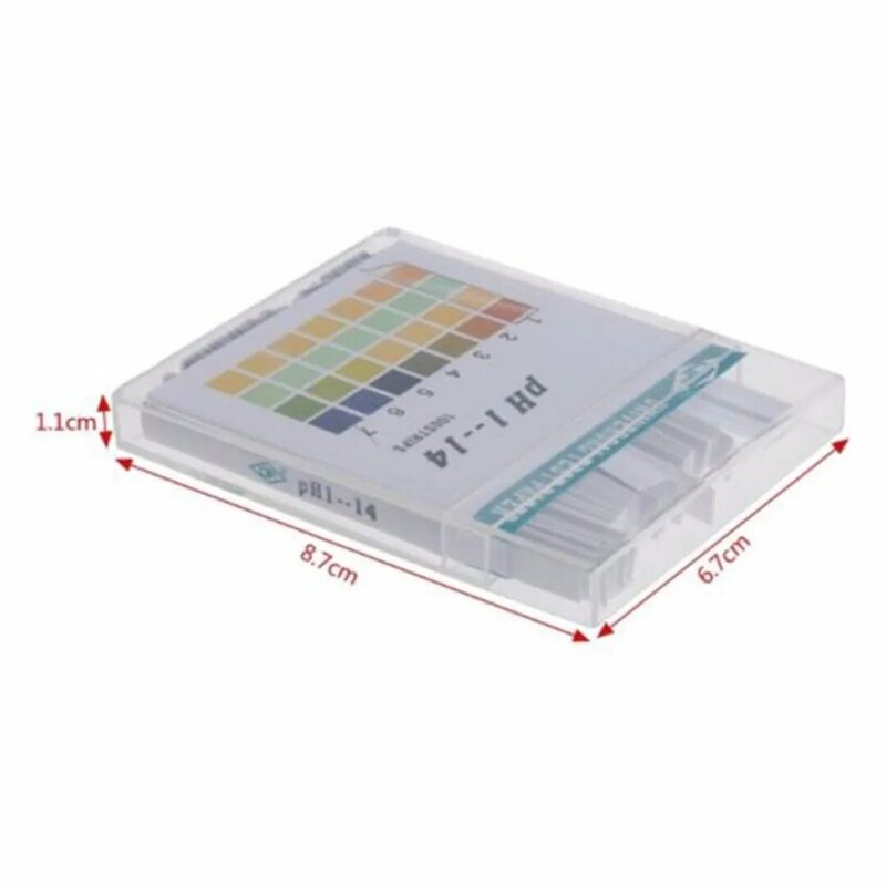 100 tiras 1-14 PH ácido alcalino papel indicador agua Saliva Tornasol prueba
