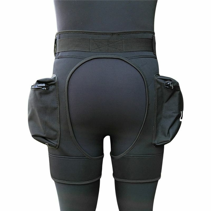 Mens Women Wetsuit Short Pants Scuba Diving Stretch Shorts with Pockets and Quick Release Buckle Adjustable Waist Belt Dropship