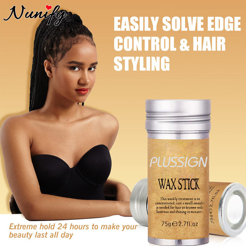 Professional Hair Glue Stick For Broken Hair 1Pcs Wax Stick Gel Cream For Styling Hair Rapid Short Edge Control Wig Install Kit