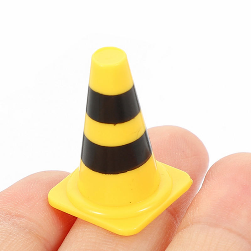 Stożki drogowe zabawka Mini pachołek drogowy znaki bezpieczeństwa miniaturowe blokady drogowe znaki świetlne dla dzieci sygnalizujące pole z plastikowym znacznikiem