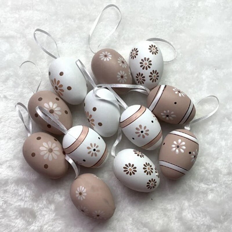 Huevos de Pascua pintados a mano, juguetes para colorear de guardería, simulación de huevos para colorear, duradero, fácil de instalar, fácil de usar