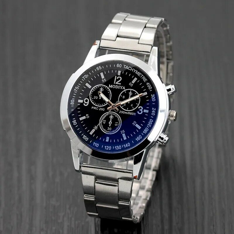 Relógio quartzo em aço inoxidável masculino, relógio de pulso esportivo analógico, bracelete casual, relógio de pulso, 2023