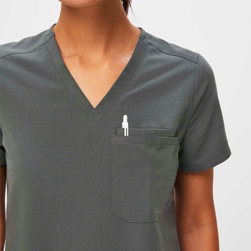 Chirurgiczne kliniczne estetyczne białe niebieskie mundury kobieta peelingi chirurgiczne zestaw mundurków kobiety pielęgniarka medyczna Jogger materiały jednolite