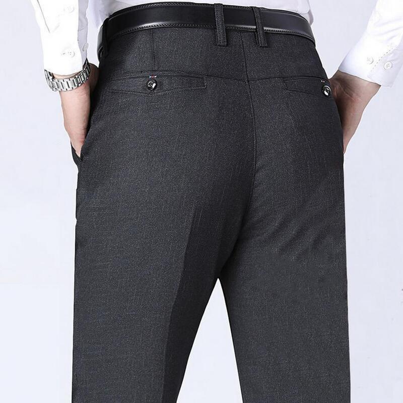 Formalna spodnie biznesowe delikatna odzież robocza zapobiegająca blaknięciu wiosennej jesieni w jednolitym kolorze prosty krój luźne spodnie biznesowe