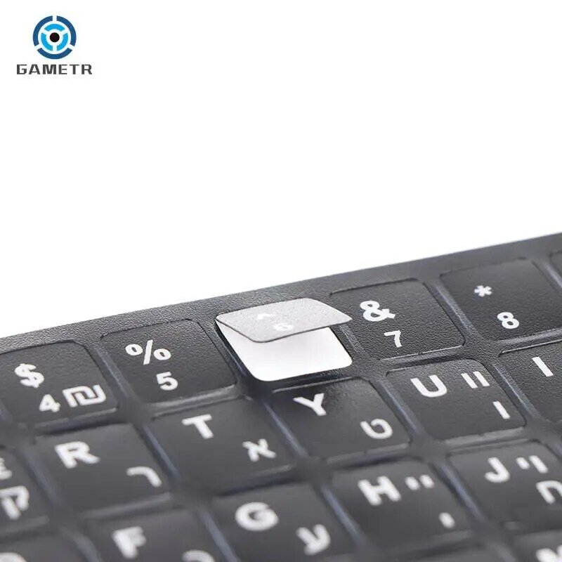 Autocollants de clavier standard 256 pour ordinateur portable, 1 pièce, 3 sortes, langue hébraïque, anglais, arabe, russe, film de lettre, accessoires