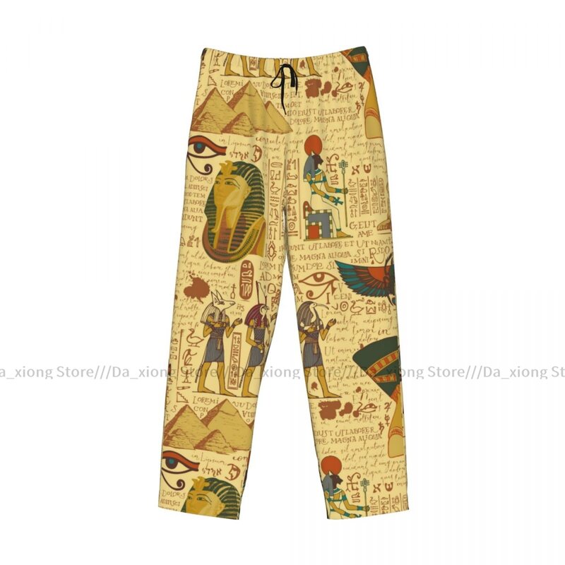 Men Sleep Bottoms Male Lounge Trousers Men's Ancient Egypt Theme Pajama Pants