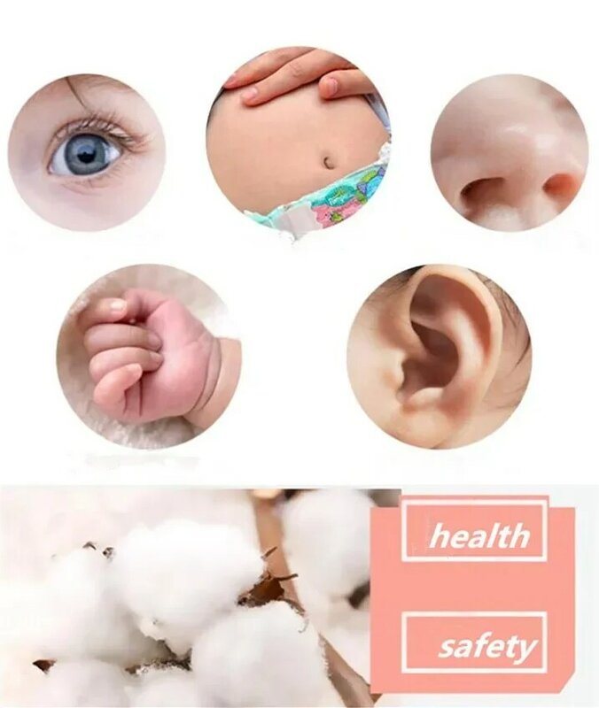 60pcs/Boxes Disposable Double Ended Cotton Swab Ear Cleaning Stick Cleaning  Health Care Cleaning Makeup Tools  Beauty Makeup