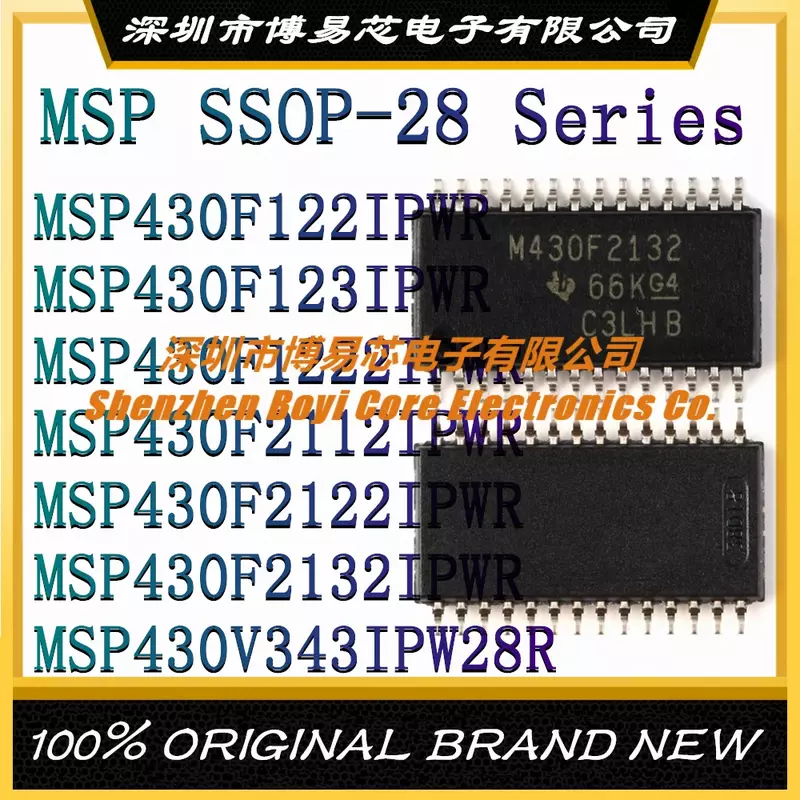 Novo MSP430F122IPWR, MSP430F123IPWR, MSP430F1222IPWR, MSP430F2112IPWR, MSP430F2122IPWR, MSP430V343IPW28R, SSOP-28
