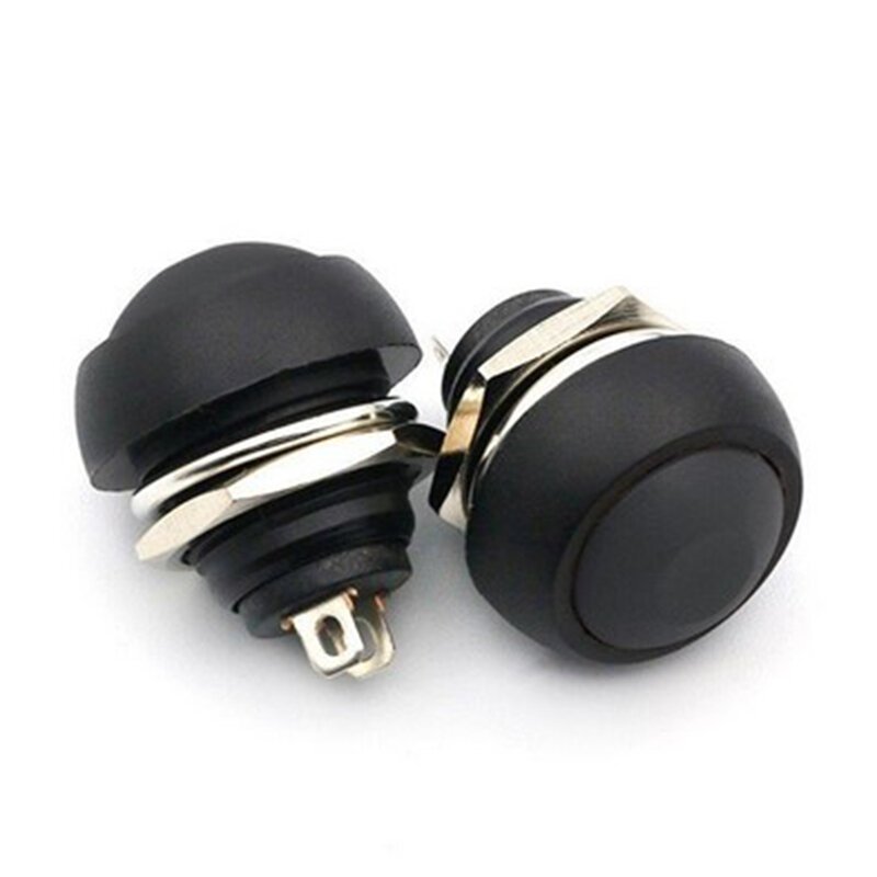 New Motorcycle Switch Handle Switch Switch Waterproof 12mm Driving Passing Light Switch Mini Momentary PushButton Switch
