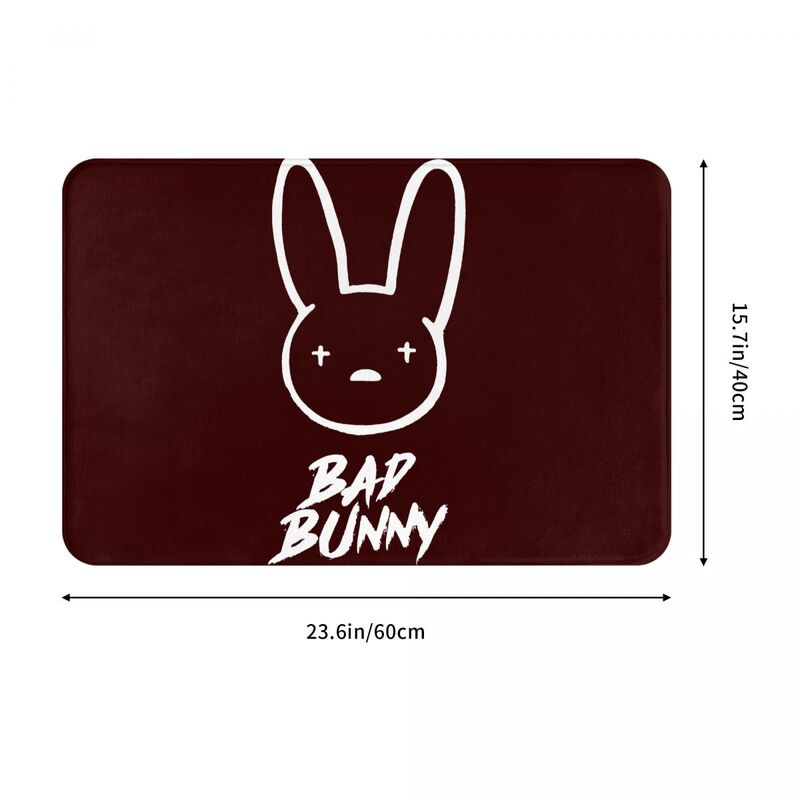 Bad Bunny Logo Capacho, Tapete de cozinha, Tapete ao ar livre, Decoração