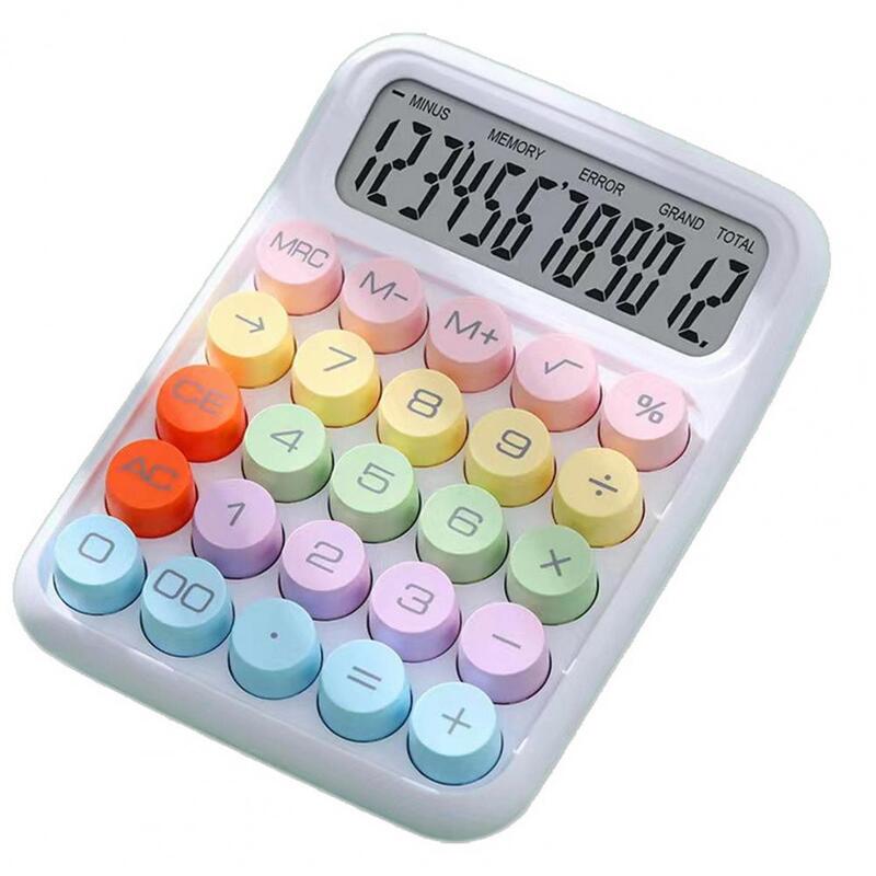 Calculatrice portable avec boutons mécaniques, facile à utiliser, bureau, école, maison, vintage, nouvelle collection