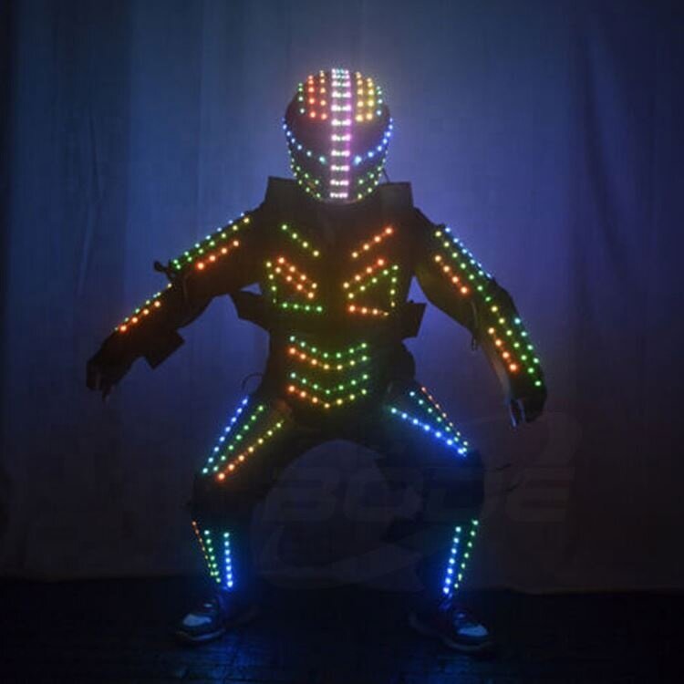 Controle remoto LED robô traje para adultos, cores, luminoso, personalizado, nova chegada, 2023