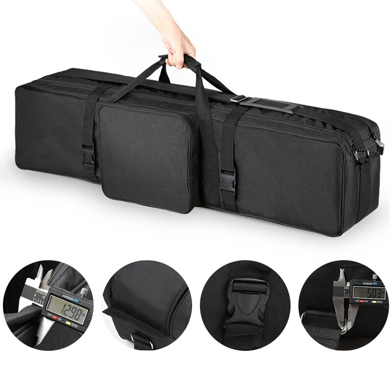 Nieuwe Gewatteerde Koffer Voor Fotografie Apparatuur Schieten Kit Rits Tas Voor Statief Licht Stand Monolight Paraplu Fotostudio