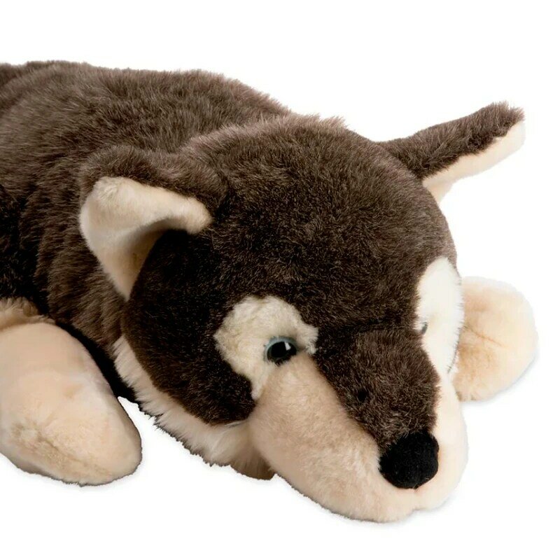 Gigantyczny pluszowy pies rasy Husky poduszka na ciało wypchana zabawka zwierzę miękki futrzany 45 "Jumbo wypchane zwierzę