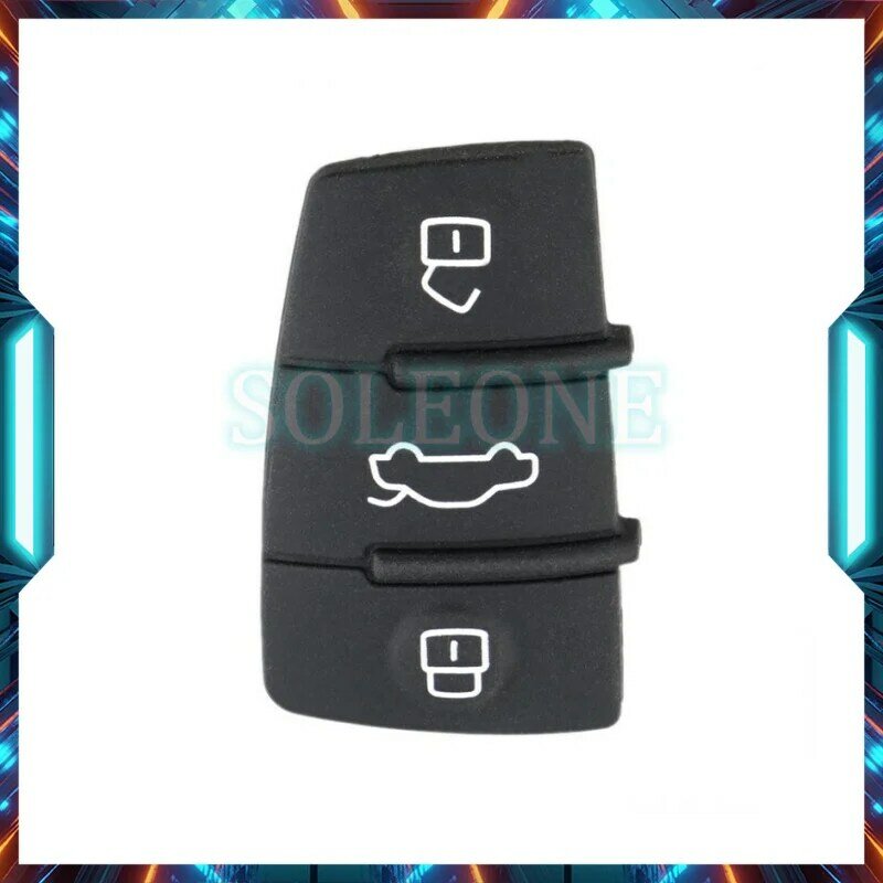 Cubierta de goma para mando a distancia de coche, almohadilla de 3 botones para Audi A3, A4, A6, Q5, Q7