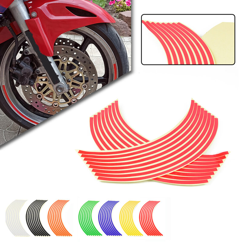 Per Honda CBR600 CBR 600 F2 F3 F4 F4i CBR1000RR/SP accessori adesivo moto adesivi colorati per ruote striscia riflettente per cerchioni