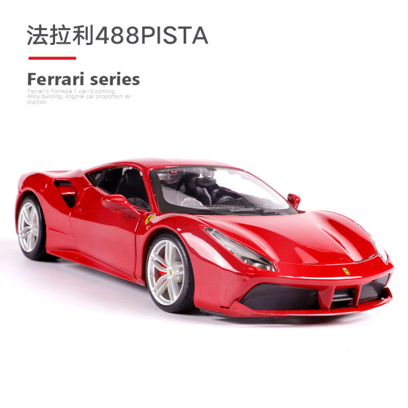Bburago-Ferrari Series Ss90 Stradale Sport Alloy Car Model, Simulação Sports Toy, Car Collection Presente, 1:24