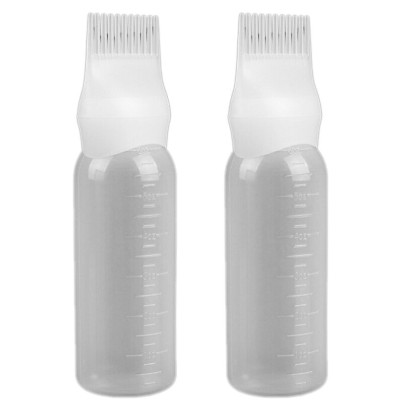 2X farbowanie butelka na szampon grzebień olejowy 120ML narzędzia do włosów farba do włosów pędzel aplikatora butelek urządzenie do stylizacji farbowanie włosów