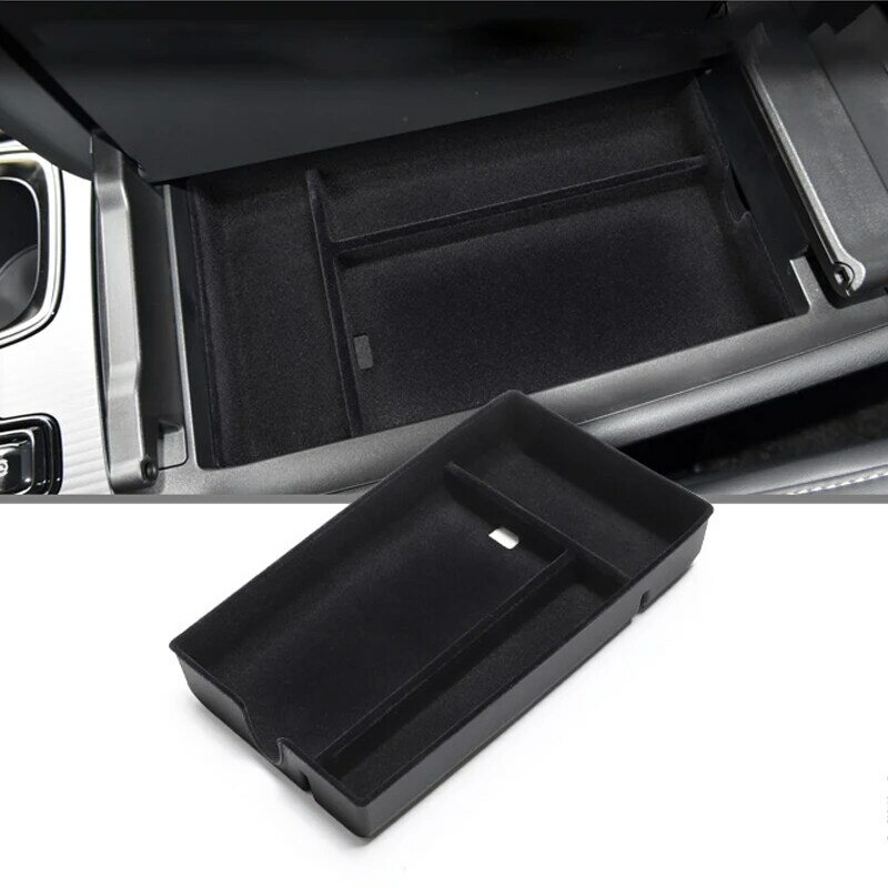 Kotak penyimpanan sandaran tangan konsol tengah Organizer baki Drive tangan kiri hitam cocok untuk Lexus RX 2023