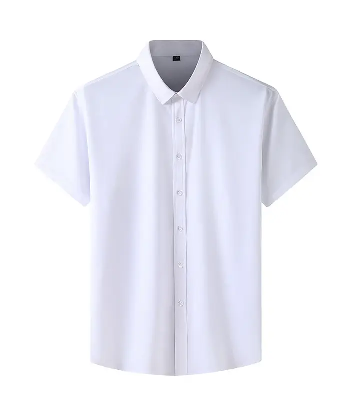 Мужская тонкая рубашка с коротким рукавом, размеры до 10XL