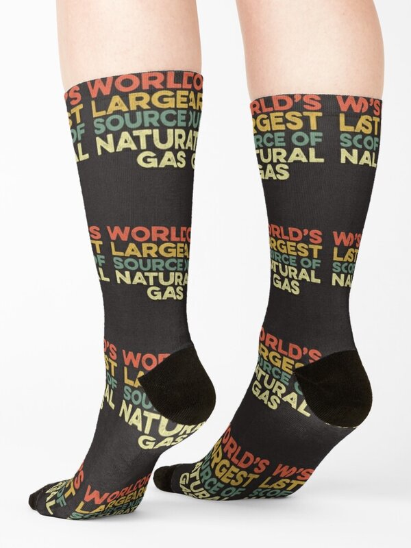 World's Largest Source Of Natural Gas Funny Farting Fart Socks winter gifts crazy man ankle Men Socks Luxury Brand Women's