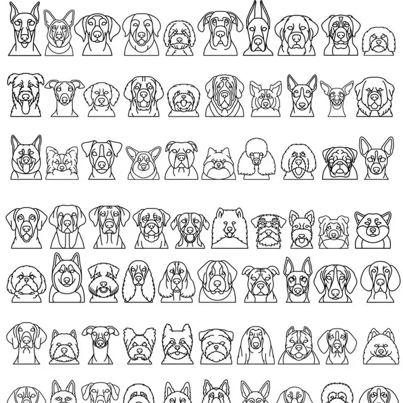 Mandala multicouche pour chien, 200, image de dessin, image de chien, image de dessin, DXF EPS, coupe Laser, CNC, Glowforge