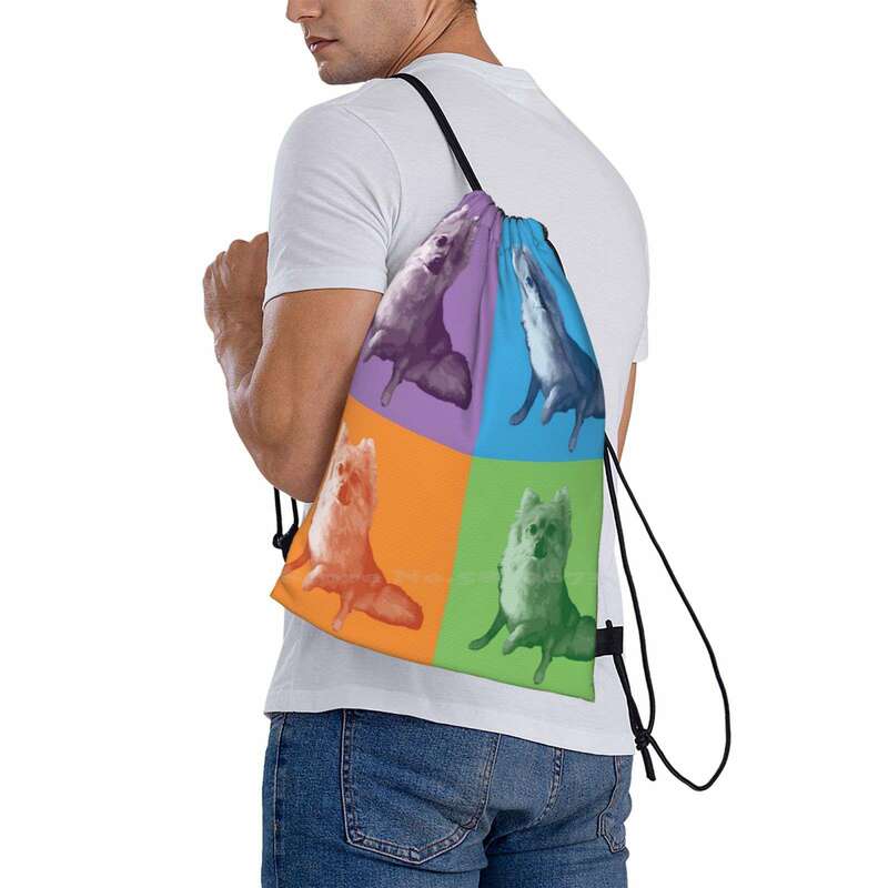 Yeager pop art heißer verkauf rucksack mode taschen buntes porträt buntes tier dogart popart petportrait dog portrait petart