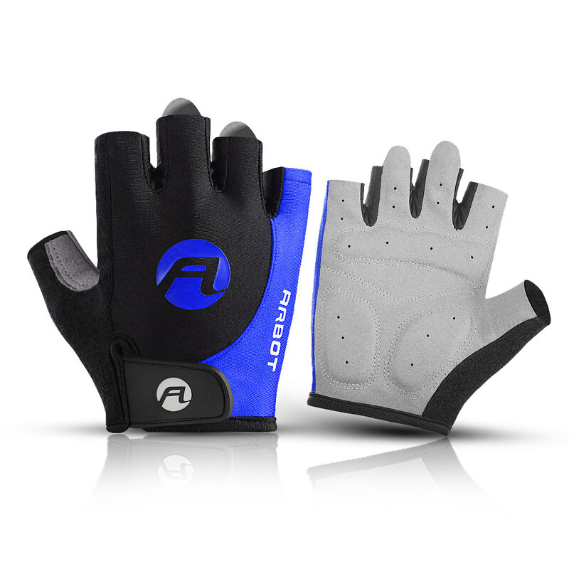 Летние велосипедные перчатки с открытыми пальцами, перчатки для спортзала для мужчин и женщин, Мужские дышащие Нескользящие дышащие велосипедные перчатки
