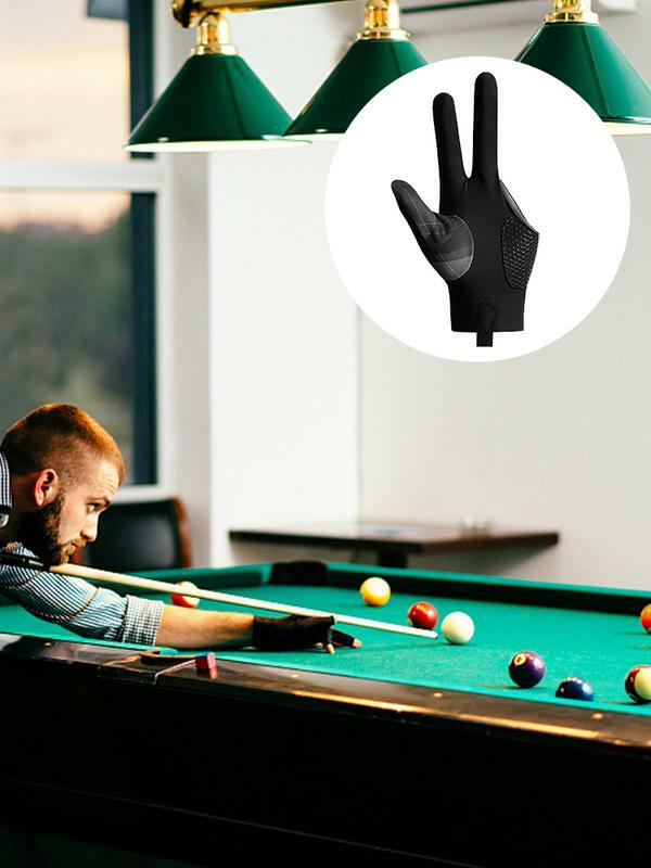 Guantes de billar para mesa de billar, manoplas de dedo abierto, mano izquierda/derecha, 3 dedos, tamaño Universal para tiradores, Snooker