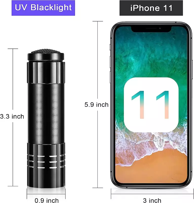 395-400nm Schwarzlicht Taschenlampen UV-Taschenlampe UV-Lampe UV-Taschenlampe UV-Licht detektor für Haustier Urin Fleck trockenen Fleck