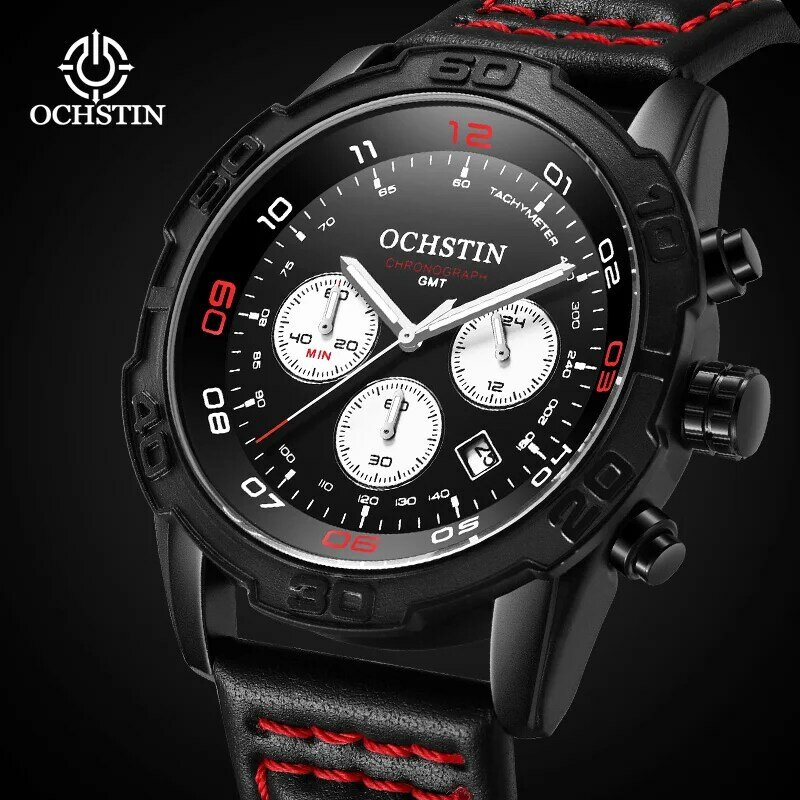 Ochstin 2024 Pilot Serie Vrijetijdsmode Multi Functionele Quartz Uurwerk Waterdicht Horloge Heren Quartz Horloge