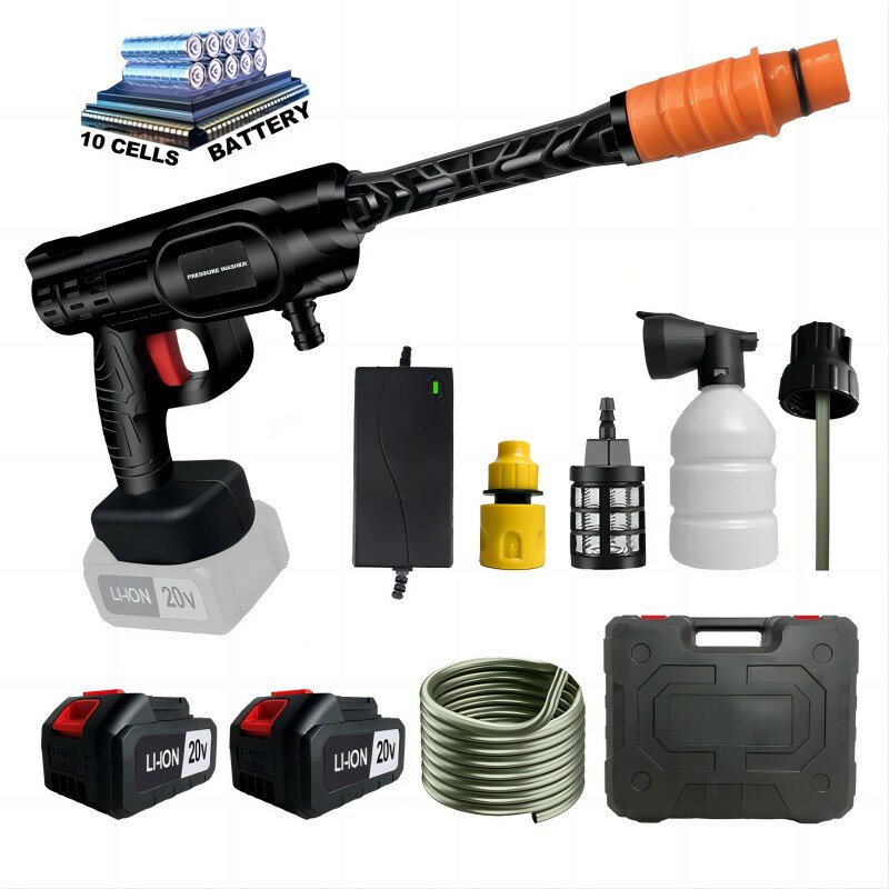 Pistola de agua portátil de mano, herramientas de limpieza a presión, batería recargable de iones de litio, inalámbrica, 20V, CE, FCC, RoHS, LIBITE