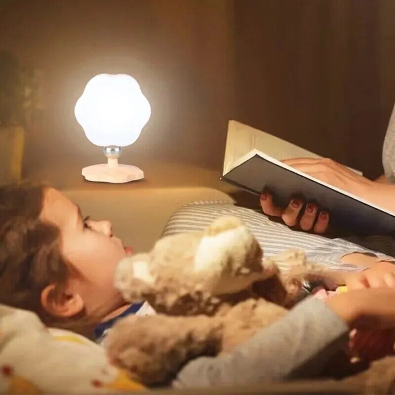 Nuovo Led WoodGrain lampada con sensore del corpo umano lampada da comodino magnetica a vento nordico protezione per gli occhi dei bambini con luce notturna