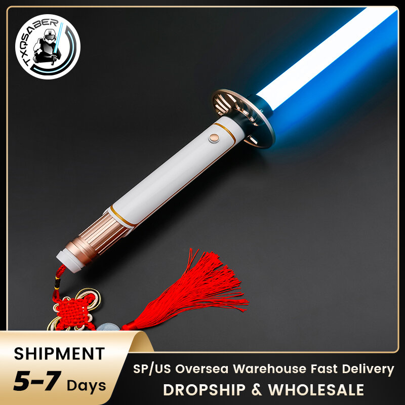 TXQSABER Lightsaber LTA Neo Pixel Proffie Smooth Swing Metal Handle With LED Strip Blade Force Laser Sword Cosplay Jedi