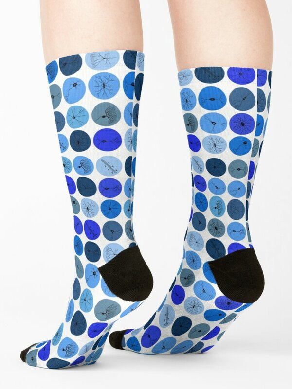 Blue Neuron Dots Socks hip hop new in's Socks Men Women's