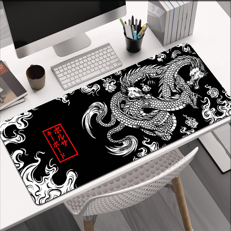 Bantalan Mouse komputer gaya Tiongkok, aksesori permainan Mause karpet Deskmat bantalan Keyboard Pad