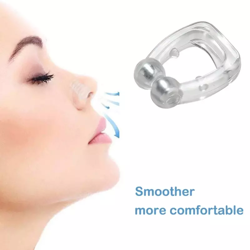 마그네틱 코골이 방지 장치, 코 클립, 쉬운 호흡 개선, 수면 보조, 무호흡 가드, 야간 장치, 케이스 1 개, 2 개, 4 개