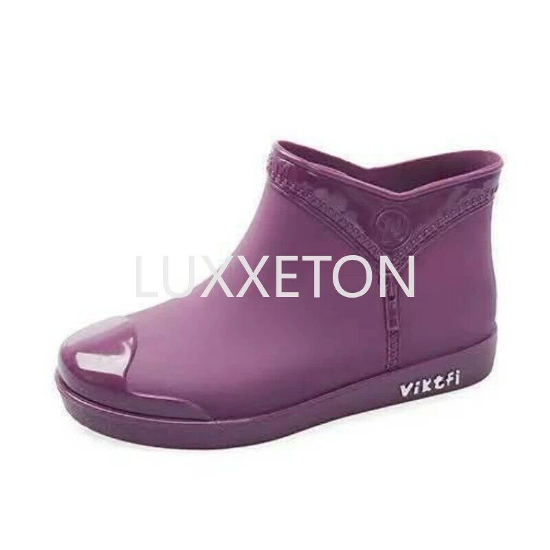 Women's Fashion Trend Rain Boots Waterproof Solid Color Simple 2023 New Platform Outdoor Work Non-slip Wear-resistant Rain Boots