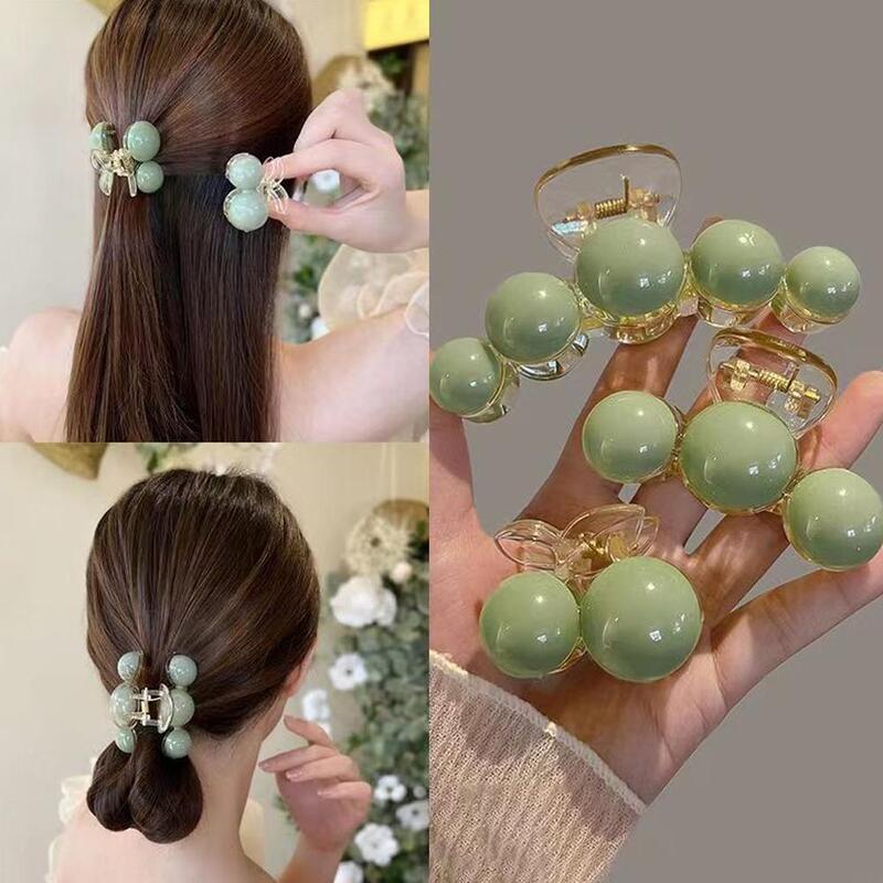 Coreano elegante grandi perle artiglio per capelli per le donne capelli posteriori tenere i capelli dentati artiglio Clip capelli dolci decorare accessori per capelli di moda