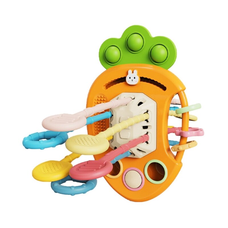 Baby Pull String Toy Mainan Pengembangan Sensorik untuk Bayi dan Balita DropShipping
