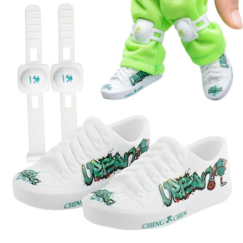 Sepatu Skateboard Mini, sepatu miniatur mainan jari untuk meja jari, sepatu boneka, sepatu skuter jari, sepatu Fingerboard