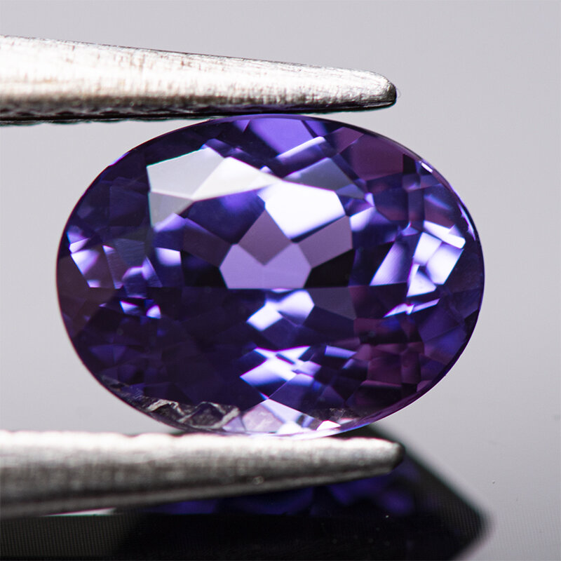 Лабораторный выросший сапфир овальной формы пурпурно-синего цвета Подвески драгоценные камни бусины Diy материал для изготовления ювелирных изделий выбор AGL сертификат