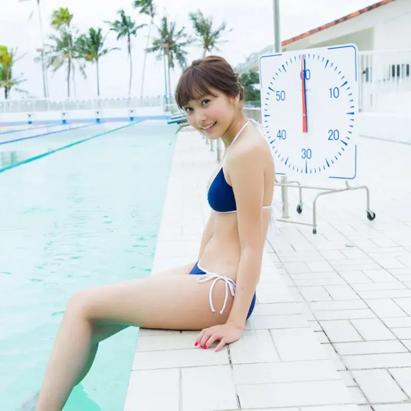 Costume da bagno intero da donna giapponese costume da bagno intero Sexy blu a tre punti Bikini Set grande costume da bagno donna Bikini a vita alta 2023