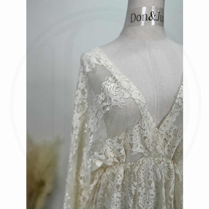 Don & Judy Boho suknia ciążowa suknia ślubna ślubna suknia wieczorowa dla kobiety w ciąży zdjęcie plaży rekwizyt strzelecki