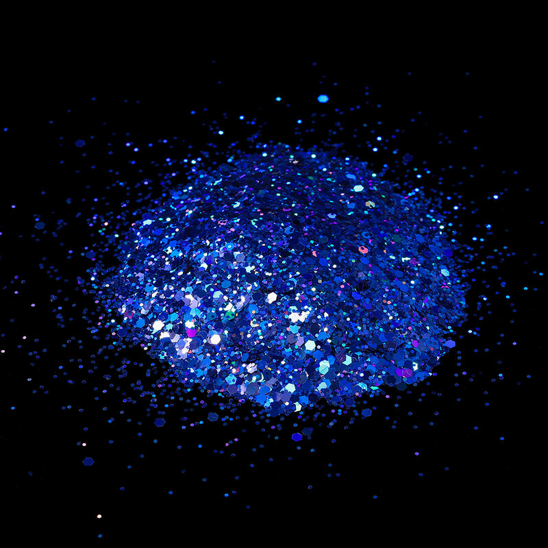 10G Holographic หกเหลี่ยม Chunky Glitter อีพ็อกซี่เรซิ่น Filler Flakes เลเซอร์ Sparkly Sequins สำหรับอีพอกซี่ DIY เรซิ่นเล็บ Fillings