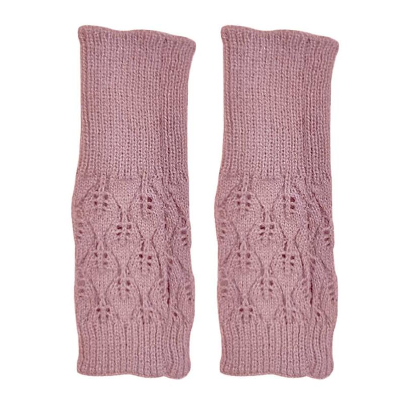 Ins corea inverno caldo guanti lavorati a maglia senza dita guanti da dito da donna guanti elasticizzati da braccio guanti a vista colore senza dita I8D8